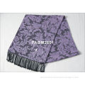 Elegant Purple Men And Ladies Woven Silk Scarf ，size 8 * 2cm